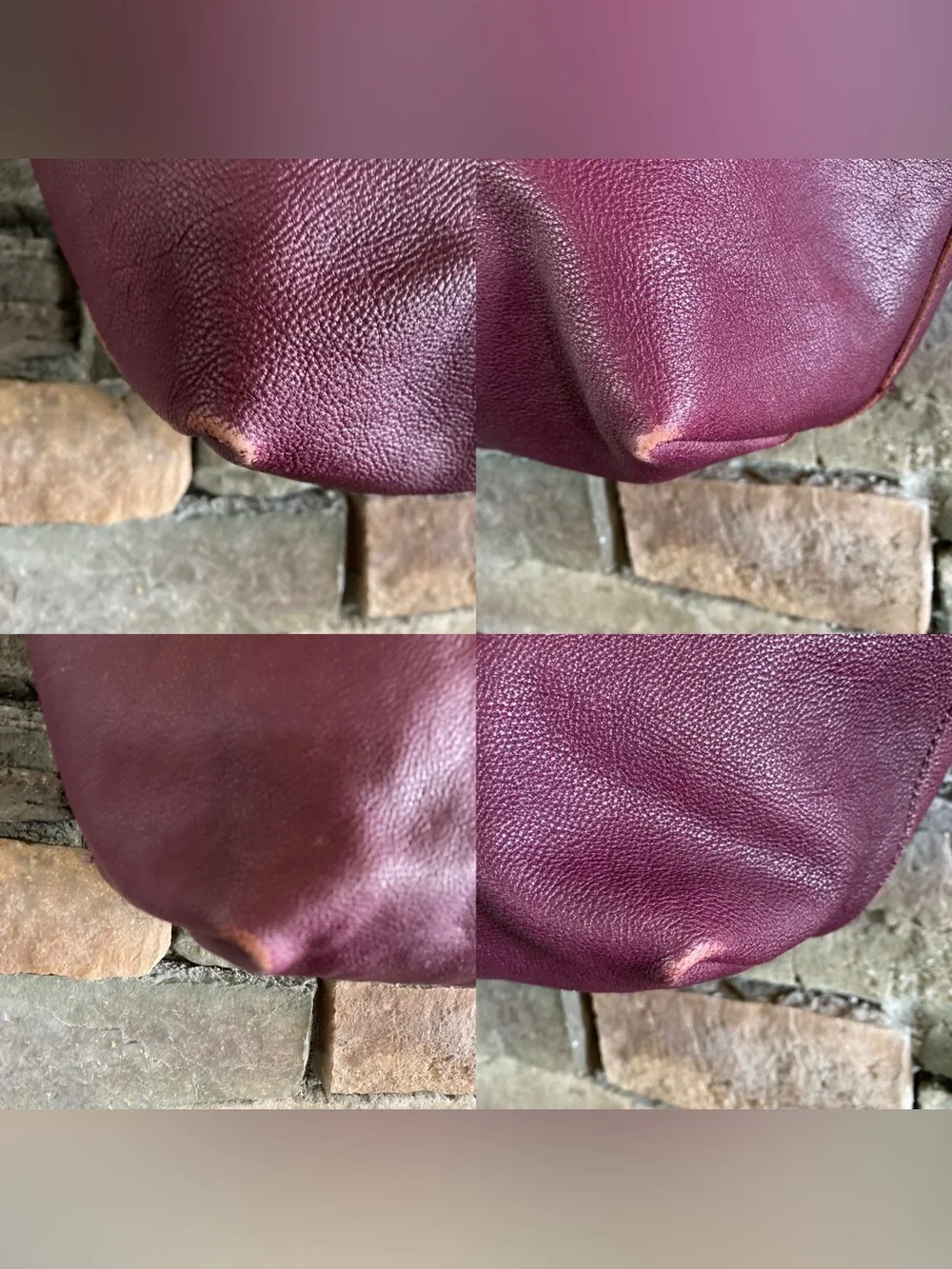 Mark & Graham Brooklyn Leather Oversized Tote Plum Long Weekend